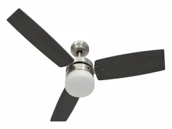 Clearance Ventilador de techo con luz con mando marrón oscuro 108 cm ES688622 Marru00f3n