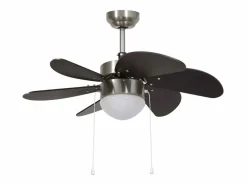 Ventilador de techo con lámpara marrón oscuro 76 cm ES207221