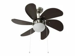 Ventilador de techo con lámpara marrón oscuro 76 cm ES207221