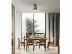 Online Ventilador de techo con luz Perenz 7185 GR CT - Ø 132 cm, 3 aspas, 6 velocidades, motor DC de 40 W, silencioso Negro