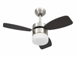 Online Ventilador de techo con luz con mando marrón oscuro 76 cm ES392597 Aire Acondicionado, Ventilación