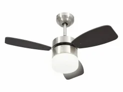 Online Ventilador de techo con luz con mando marrón oscuro 76 cm ES392597 Aire Acondicionado, Ventilación