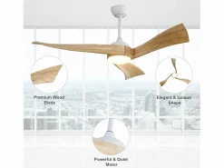 OKWISH Ventilador de techo de 52