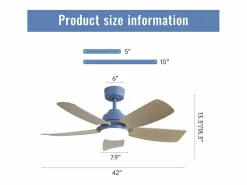 Clearance OKWISH Ventilador de techo de 42