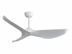 Clearance Ventilador de techo de 52 pulgadas - Ventilador de techo con 3 aspas de ABS y control remoto de 6 velocidades - para sala de estar Blanco