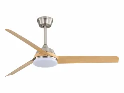 Sale Ventilador de techo de 52 pulgadas - Con iluminación LED y control remoto - 3 aspas de ABS - para sala de estar Aire Acondicionado, Ventilación