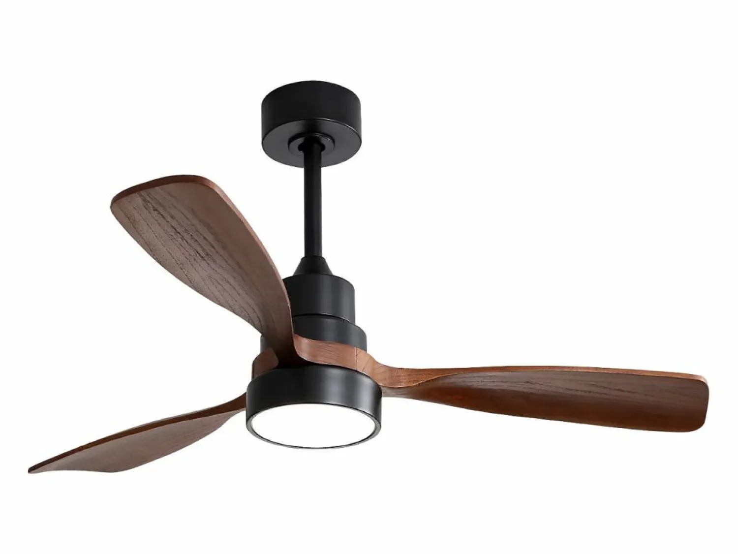 Ventilador de techo de 48 pulgadas con 3 aspas de madera maciza, control remoto, motor CC reversible y ahorro de energía, (122 x 122 x 39 cm) Aire Acondicionado, Ventilación