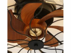 Ventilador de techo de 20 pulgadas - Ventilador de techo con bombilla y 7 aspas de ABS - 6 velocidades ajustables - para sala de estar