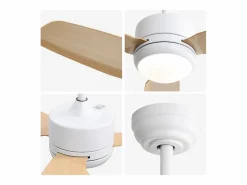 Best Ventilador de techo de madera - Ventilador de techo para sala de estar con 6 velocidades y 3 aspas de ABS - Iluminación LED Aire Acondicionado, Ventilación