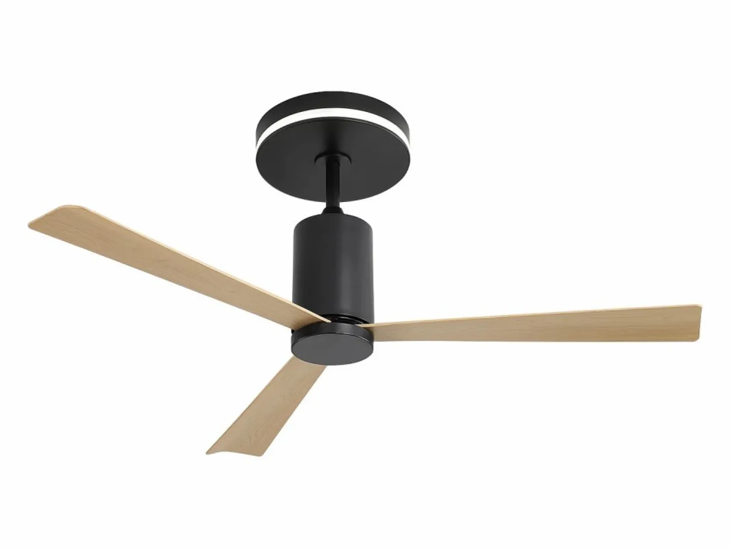 OKWISH Ventilador de techo empotrable - 3 aspas ABS - con iluminación LED y mando a distancia - para dormitorio y salón