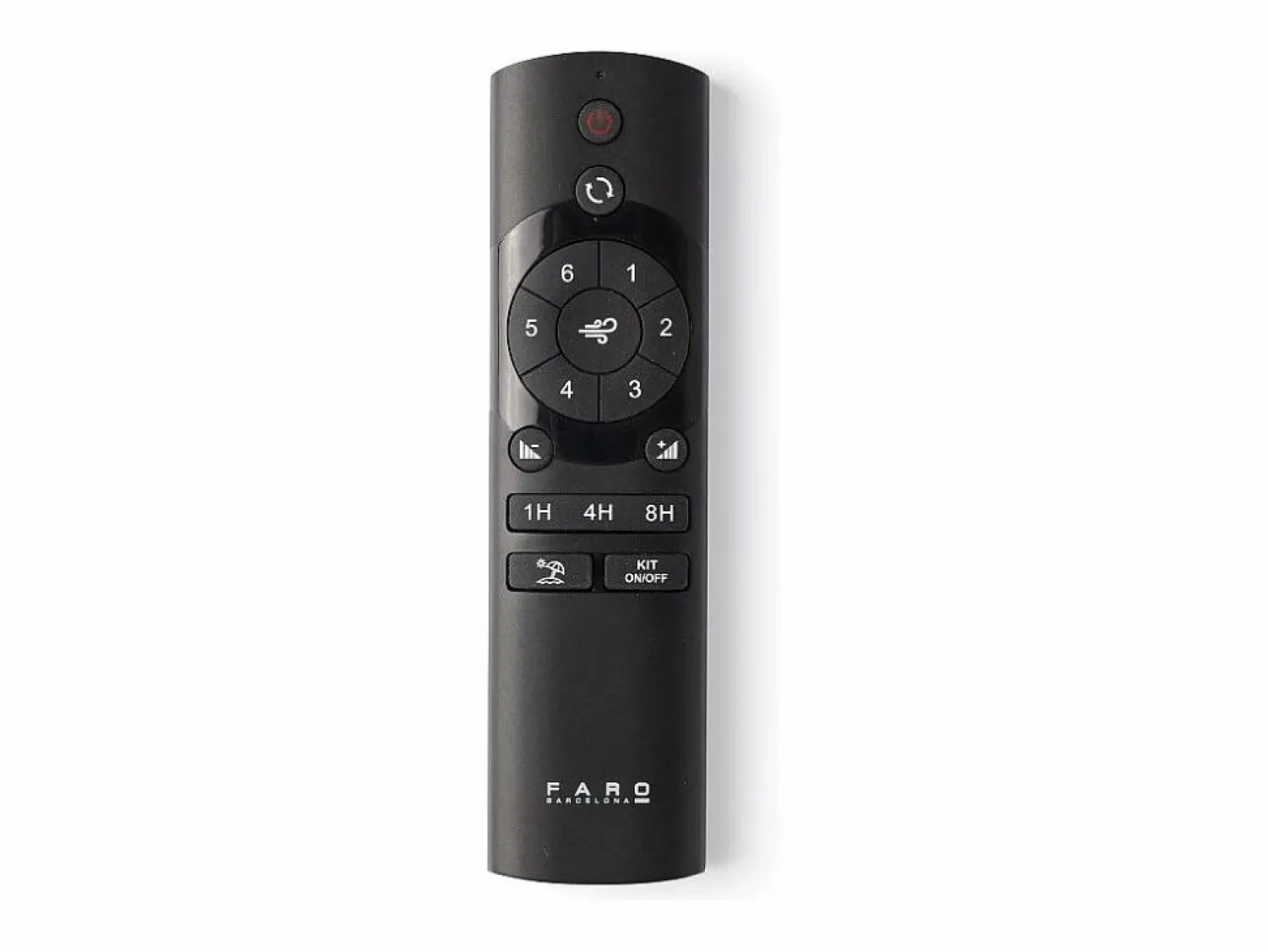 Faro Barcelona Ventilador de techo - Klim S Negro/Nogal Oscuro - Motor CC silencioso, luz LED regulable, control remoto