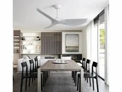 Sale Ventilador de techo interior de 52 pulgadas con control remoto de 6 velocidades, 3 aspas de ABS, motor CC reversible, (132 x 132 x 30 cm) Aire Acondicionado, Ventilación