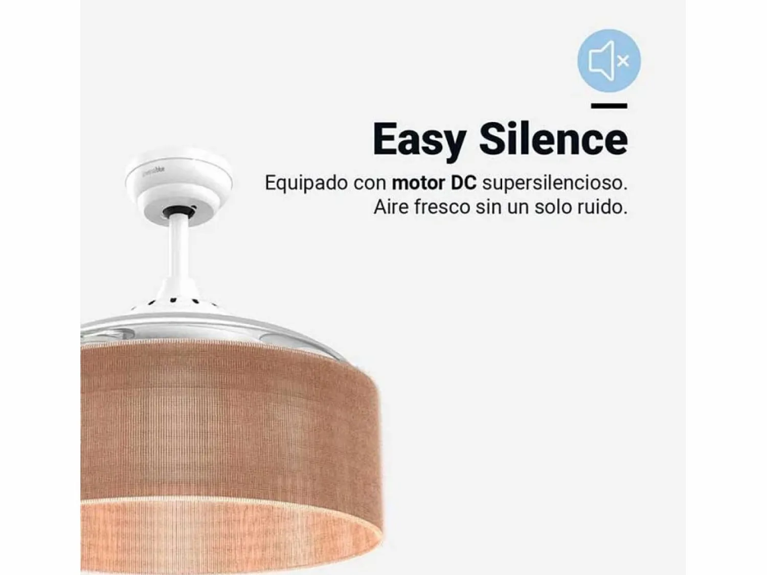 Outlet Ventilador de techo Jaloque 5042WFC Universal Blue 65W 4 aspas retráctiles marrón Aire Acondicionado, Ventilación