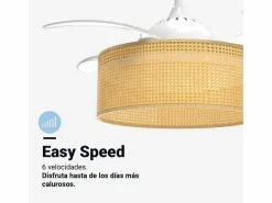 Best Ventilador de techo Jaloque 5042WR Universal Blue 65W mando a distancia Beige