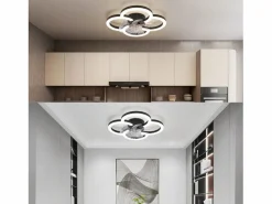 Outlet Ventilador de techo LED con iluminación - 40 W, silencioso, , con control remoto, temporizador regulable de 6 velocidades Plafón