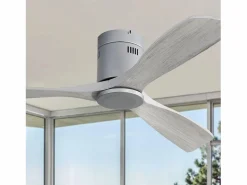 Discount Ventilador de techo moderno - Ventilador de techo de 52" con 3 aspas - Motor de CC reversible y silencioso - Para sala de estar Aire Acondicionado, Ventilación