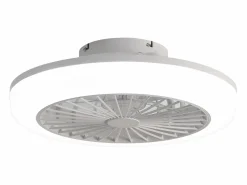 Ventilador de techo sin aspas con luz y control remoto, diseño moderno, ABS, , montaje empotrado (45,7 x 45,7 x 14,5 cm)
