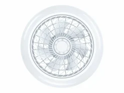 Discount Basic Ventilador de techo Siroco 43W aspas reversibles con altavoz 3000lm Ø46 cm Blanco