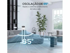Homcom Ventilador de torre 50W con mando a distancia 3 velocidades 78 cm
