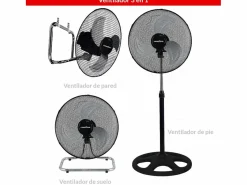 Online Ventilador Goodyear GY18SF 55W 3 en 1 negro/inox Aire Acondicionado, Ventilación