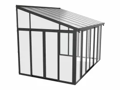 Online Veranda de aluminio y policarbonato con protección UV - 12 m² - antracita - MATHILDA Pérgola