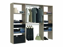 Concept-Usine Vestidor 2 armarios, 6 estantes, 2 cajones ELYSEE