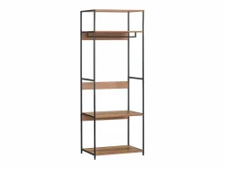 Vestidor abierto 3 estantes y barra roble cambrian negro 60x175x40 cm Armario Abierto, Vestidor