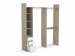 New Vestidor Abierto Swing, 3 cajones roble/ Armario Abierto, Vestidor