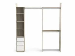 New Vestidor Abierto Swing, 3 cajones roble/ Armario Abierto, Vestidor