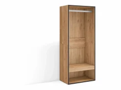 Skraut Home Vestidor abierto, 60x35x145cm, Dormitorio, habitación, Armario, perchero, Roble
