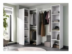 Online Vestidor de rincón Luz color 226cm (ancho) 79.4 cm (fondo) 185 cm (alto) Armario Abierto, Vestidor
