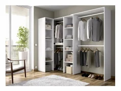 Best Vestidor de rincón Luz 2 color 228cm (ancho) 79.4 cm (fondo) 187 cm (alto) Blanco