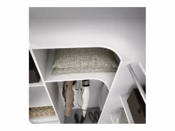 Vestidor de rincón Siles con cortina y 6 cajones acabado , 205cm(alto) 234cm(ancho)