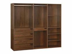 New Sweeek Vestidor módulo de 3 elementos nogal Color natural oscuro