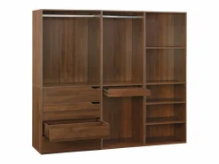 New Sweeek Vestidor módulo de 3 elementos nogal Color natural oscuro