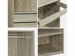 Outlet Sweeek Vestidor módulo de 3 elementos natural Color natural claro