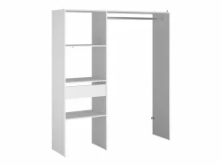 Hot Vestidor Modular Abierto Custom Módulo D + E, 3 Estantes Cajón 162x180 cm Blanco