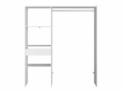 Hot Vestidor Modular Abierto Custom Módulo D + E, 3 Estantes Cajón 162x180 cm Blanco