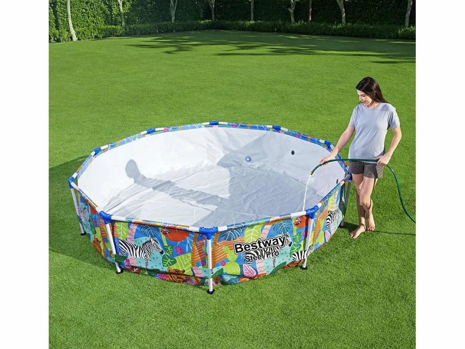 Hot VidaXL Piscina desmontable Steel Pro redonda Ø305x66 cm Piscina Tubular
