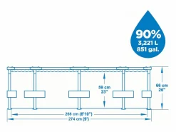 New Bestway VidaXL Piscina desmontable Steel Pro Max Ø274 cm Azul