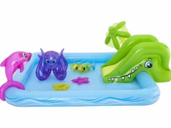 VidaXL Piscina hinchable Fantastic Aquarium tobogán + rociador de agua 86x239x206 cm Castillo Hinchable