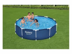 Clearance Bestway VidaXL Piscina Steel Pro 4678L paredes anticorrosión Ø305 cm Azul