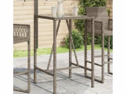 Garden Furniture Village Green-Green Ridge Mesa de bar de exterior ratán sintético 70x70x110 cm