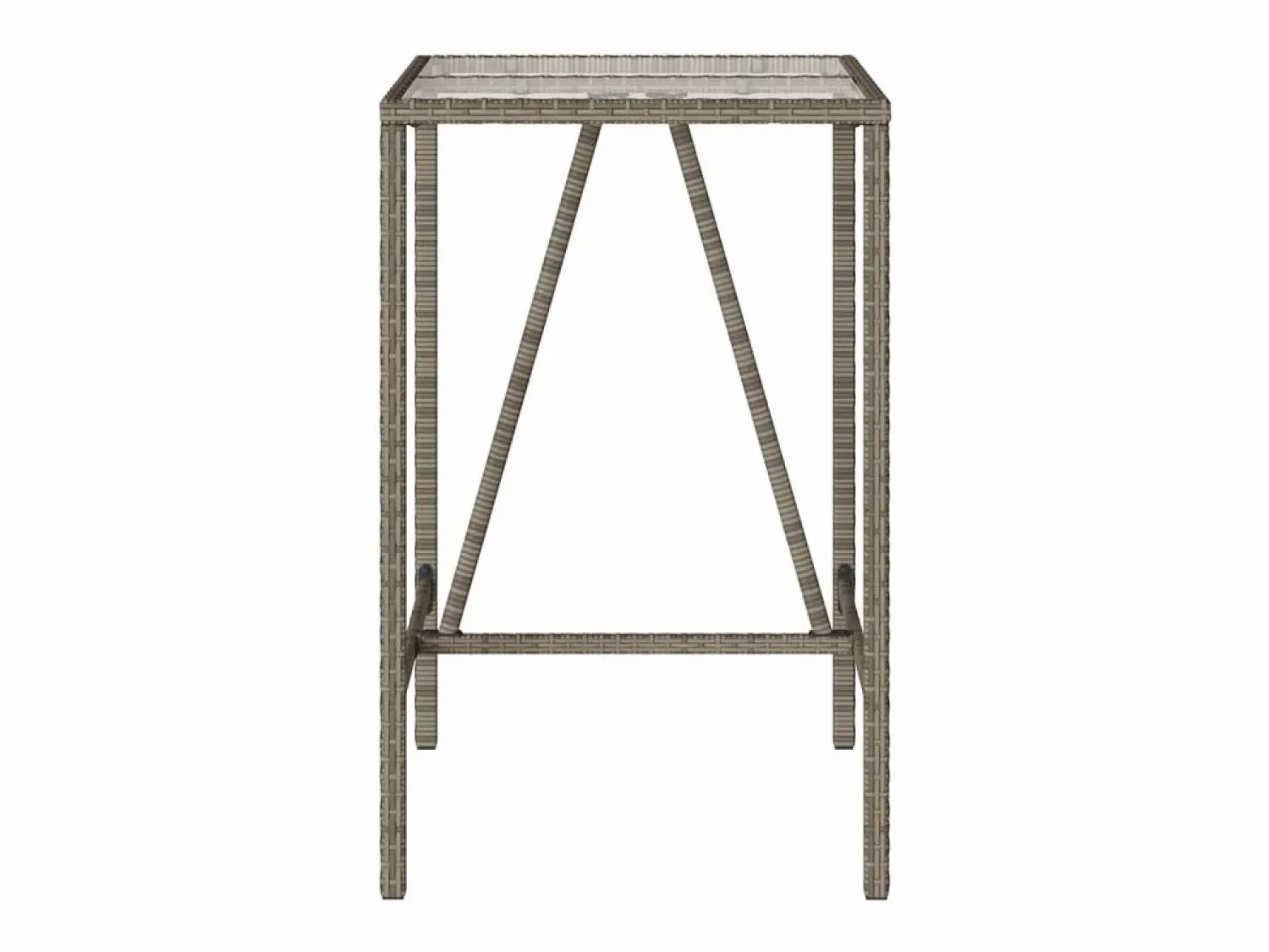 Garden Furniture Village Green-Green Ridge Mesa de bar de exterior ratán sintético 70x70x110 cm
