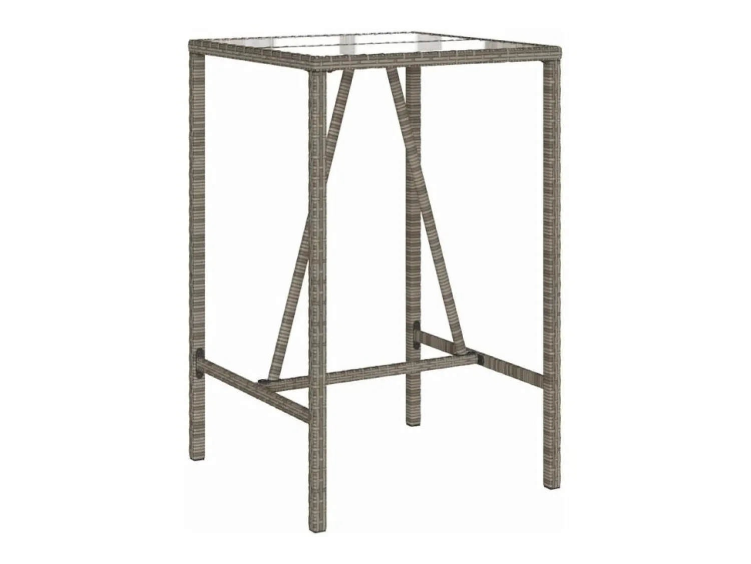 Garden Furniture Village Green-Green Ridge Mesa de bar de exterior ratán sintético 70x70x110 cm