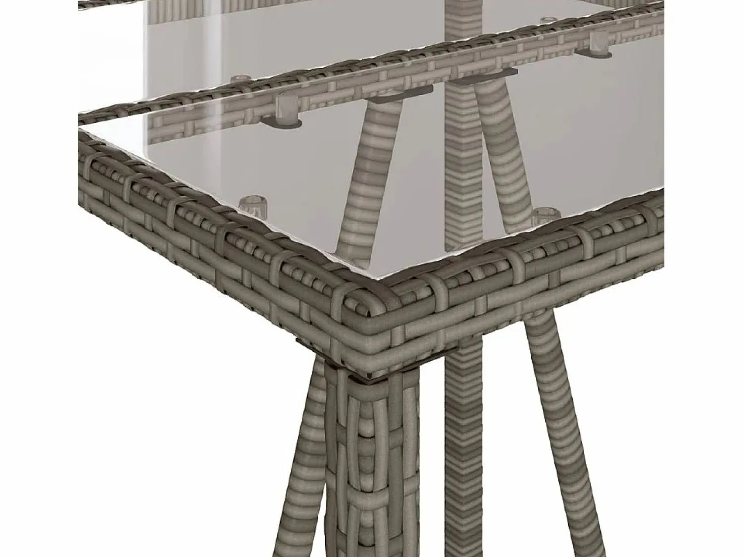Garden Furniture Village Green-Green Ridge Mesa de bar de exterior ratán sintético 70x70x110 cm