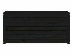 Clearance Garden Furniture Violeta Baúl de jardín madera maciza de pino 101x50,5x46,5 cm Negro