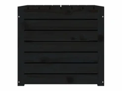 Clearance Garden Furniture Violeta Baúl de jardín madera maciza de pino 101x50,5x46,5 cm Negro