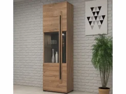 Petits-Meubles Vitrina 1 puerta con LED Louis Madera