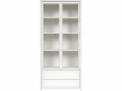 Hot Petits-Meubles Vitrina 2 puertas 2 cajones Soren Blanca Blanco